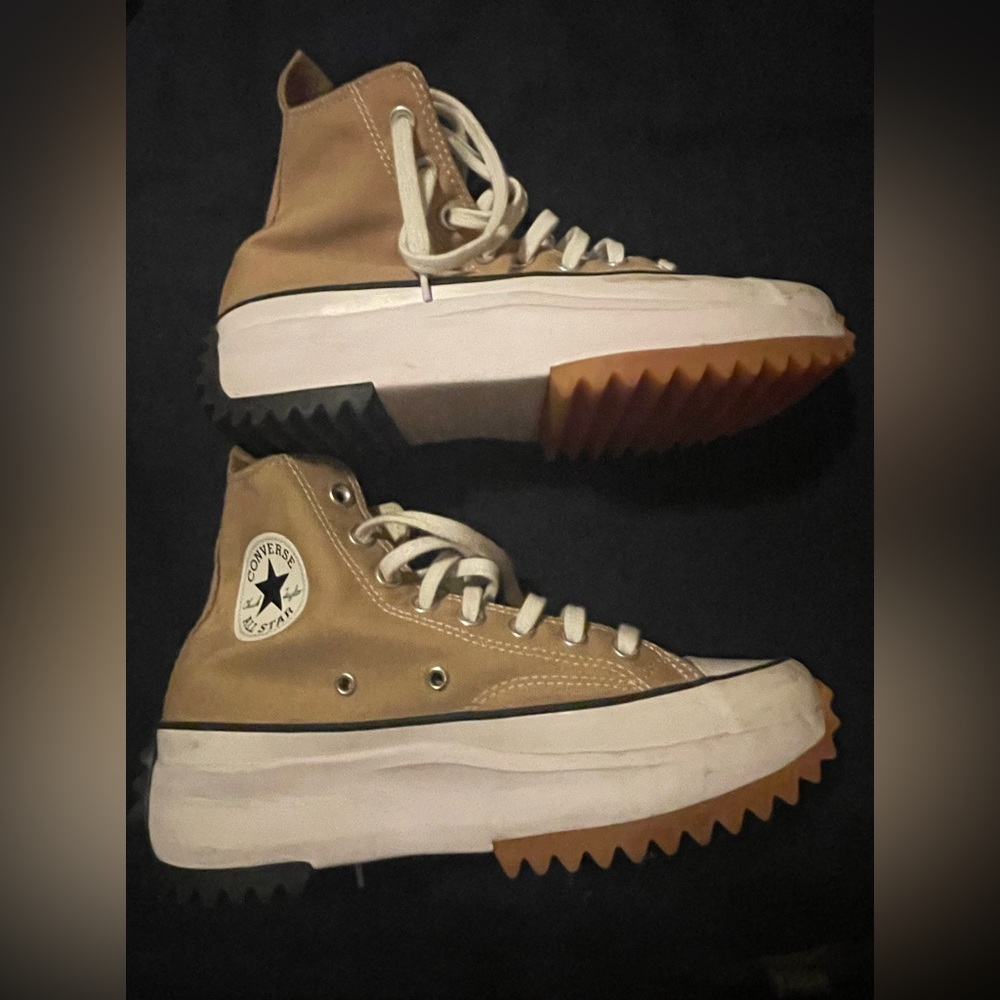 High Top Tan Platform Shoes